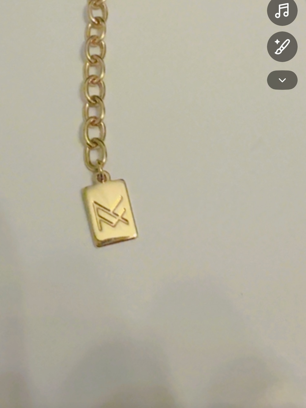Miranda Frye Chunky Gold Chain Necklace with Branded Tag - Picture 3 of 5